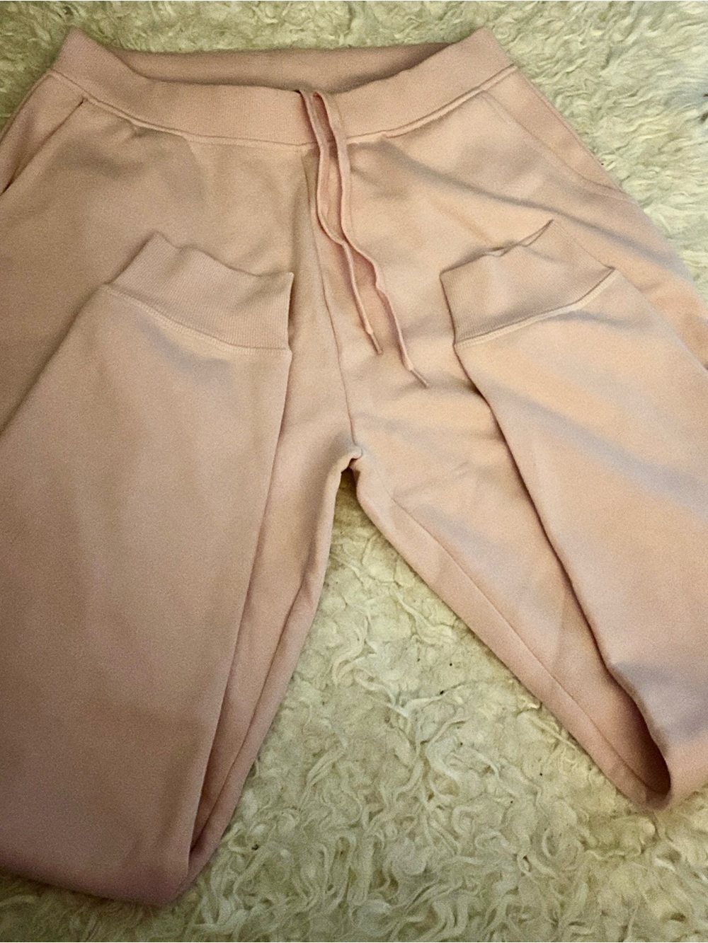 Women's Soft Pink Drawstring Jogger Pants